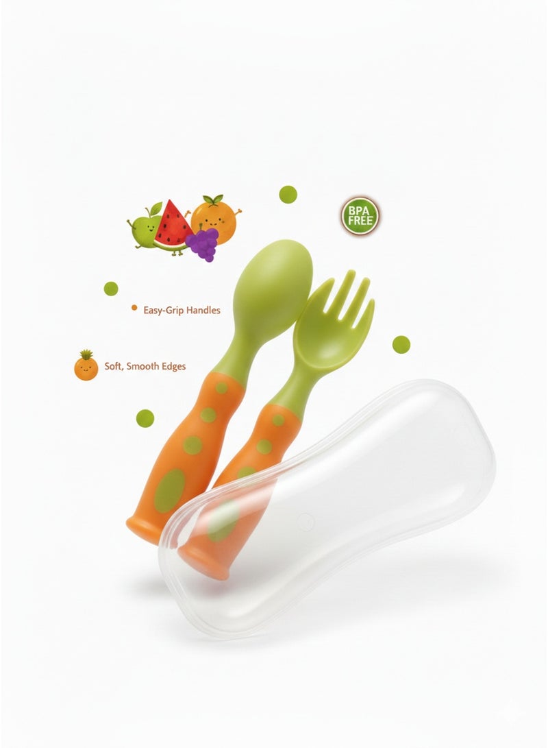La Frutta LA Fruta Baby Spoon and Fork Set with Storage Case - Image 1